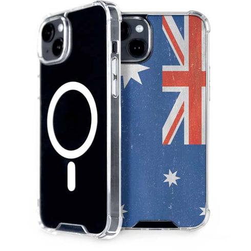 Australia Flag Distressed iPhone 15 MagSafe Case